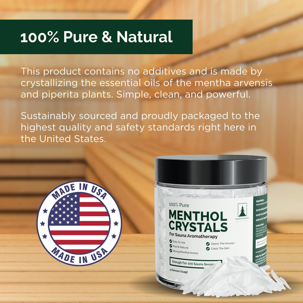 Northwood Sauna crystals dissolving in warm water illustrating even scent distribution