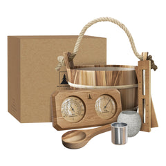 Northwood Sauna front view of boxed cedar core set showing gift-ready packaging and quality
