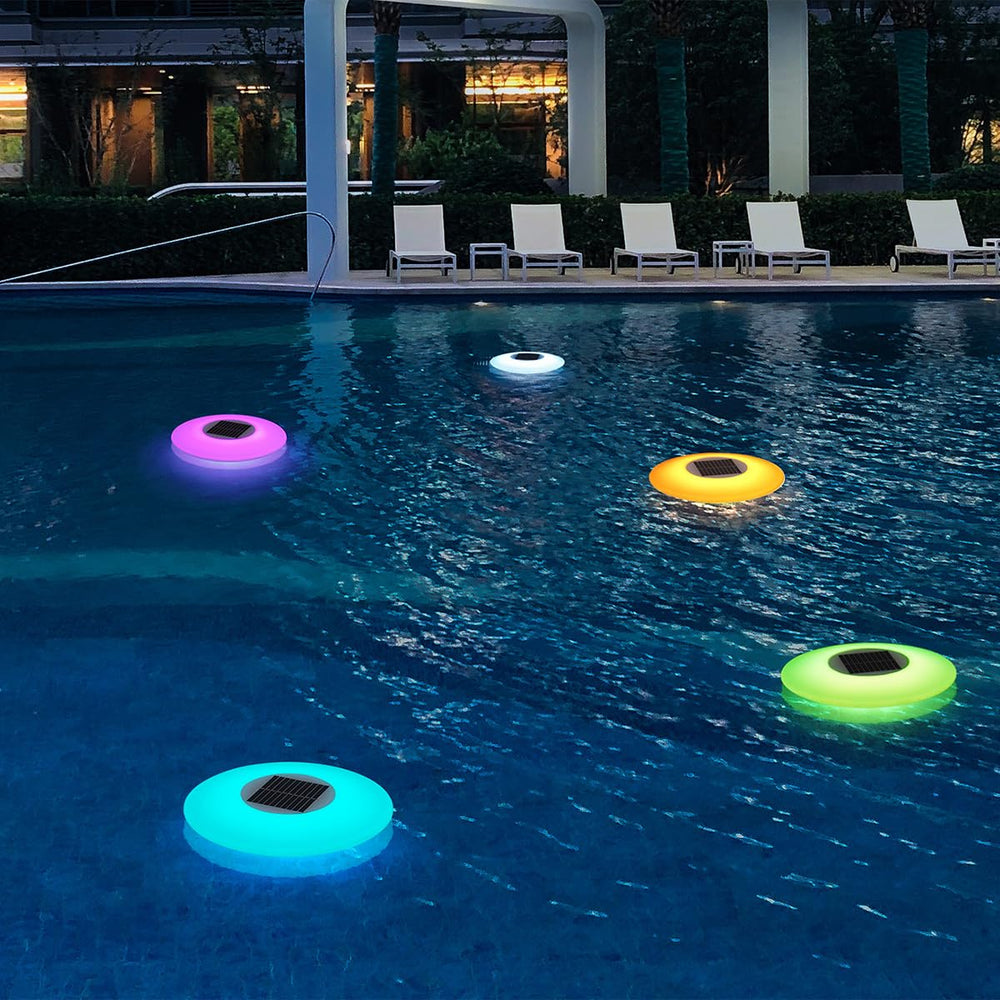 NORTTA front view of three floating lights showing pack and benefits