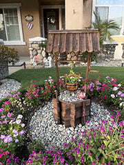 Notume wagon planted on patio demonstrating flexible outdoor staging