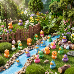 Novabright assorted dinosaur duck styles displayed together, offering variety for crafts