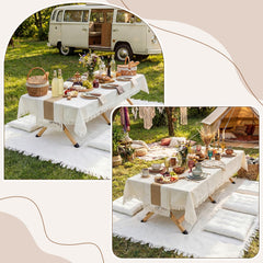 Novabright six floor cushions arranged to show color and comfortable low seating