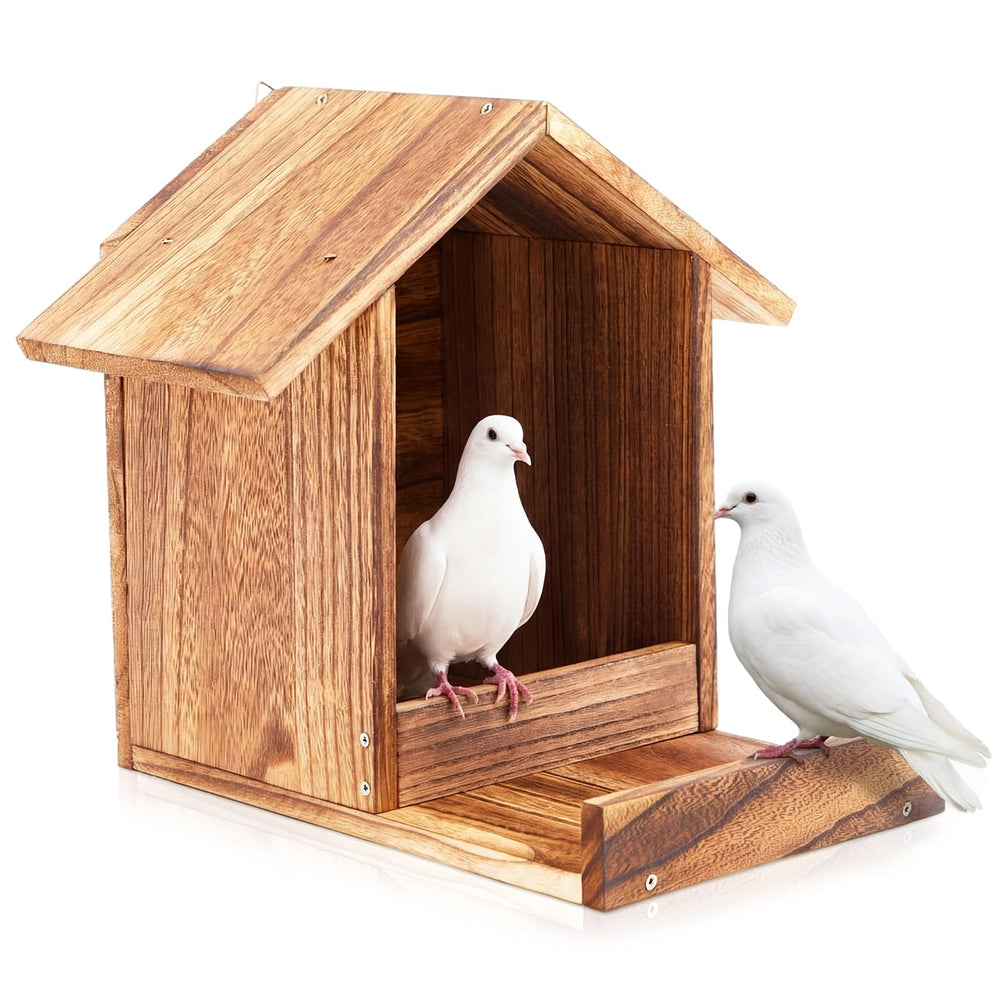 Novabright front view of nesting box showing weatherproof shelter benefit