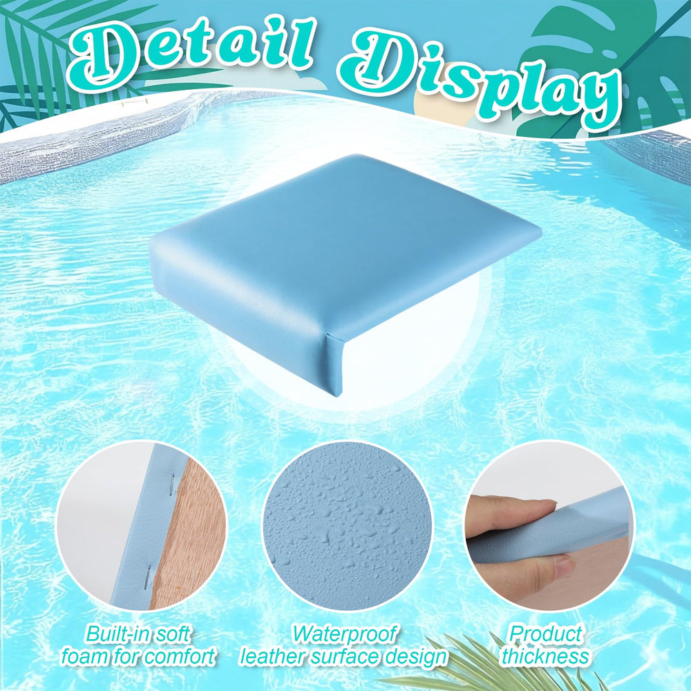 Novabright cushion in use on pool edge showing added comfort benefit while lounging