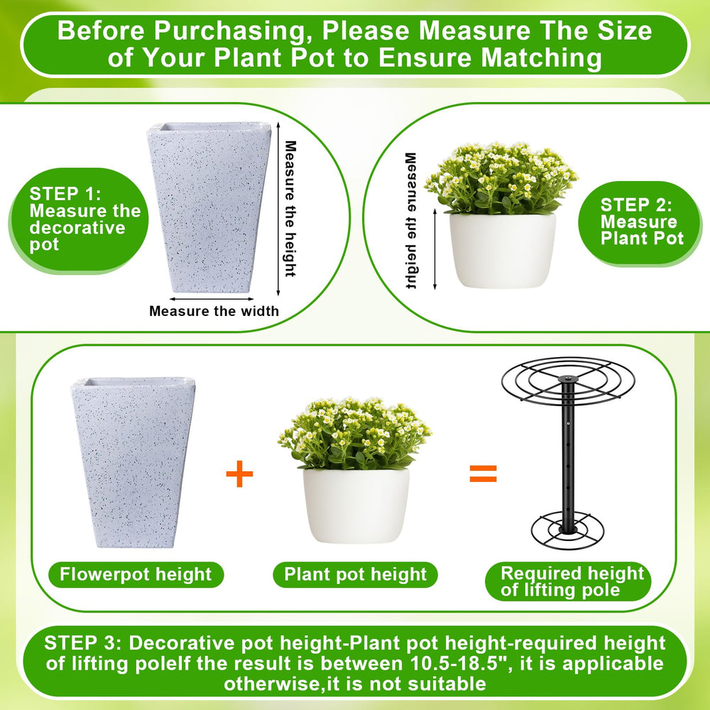 Novabright riser holding tall potted plant for elevated visibility benefit