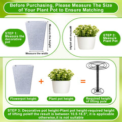 Novabright riser holding tall potted plant for elevated visibility benefit