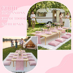 Novabright extra-large picnic blanket spread offering spacious seating for eight