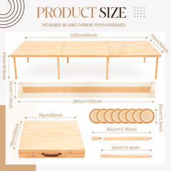 Novabright open table top view with runner and settings, showcasing seating capacity