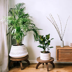 Novabright pair styled on balcony table creating layered decor
