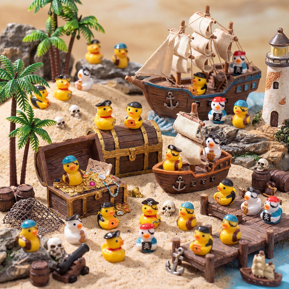 Novabright ducks placed in a fairy garden, adding colorful miniature scenery charm