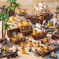 Novabright ducks placed in a fairy garden, adding colorful miniature scenery charm