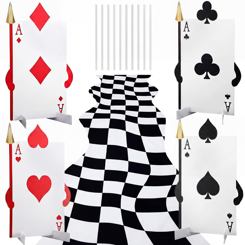 Novabright playing card yard sign front view showcasing dramatic themed impact