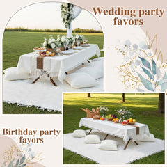 Novabright folding table half-open showing solid-wood strength and compactness