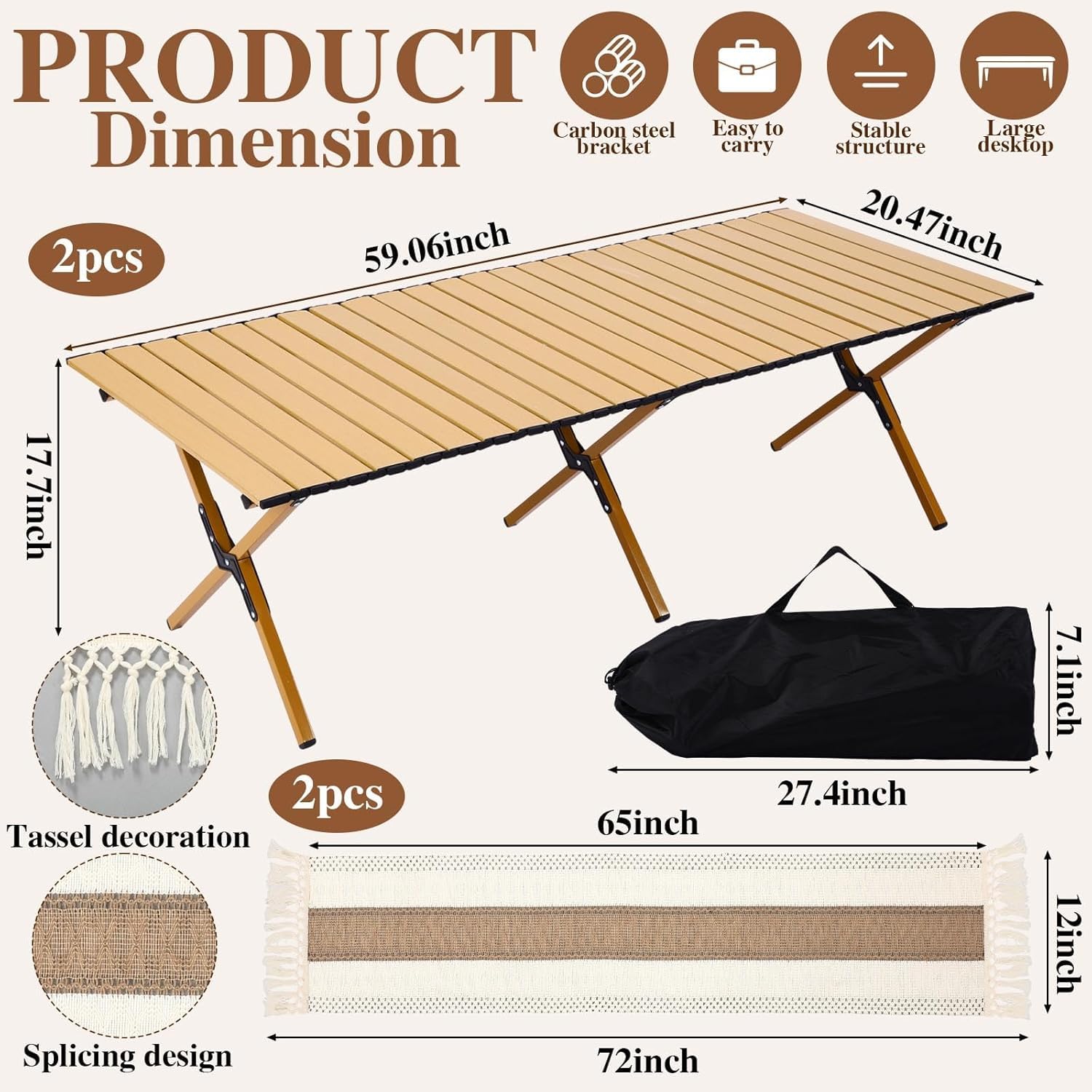 Novabright table runner with lace overlay detail adding decorative charm