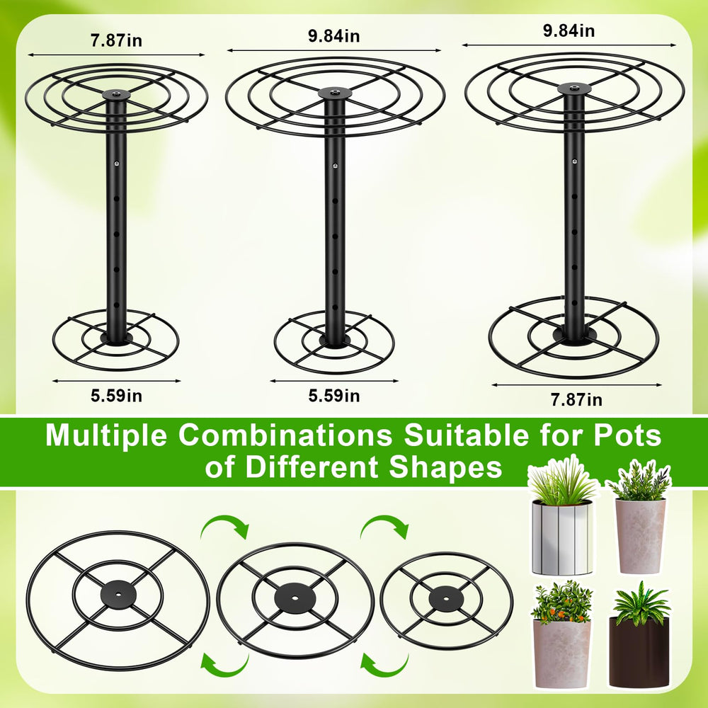 Novabright three plate sizes displayed to match different pot bases