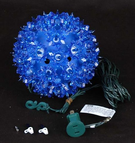 Novelty Lights clustered spheres as wedding centerpiece offering decorative depth and blue illumination
