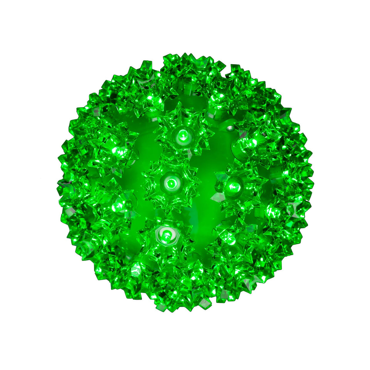 Novelty Lights front view showing green glow and festive impact