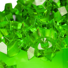 Novelty Lights hung on a tree delivering full 360-degree green illumination