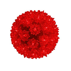 Novelty Lights front view of red 6-inch starlight sphere showing full glow benefit