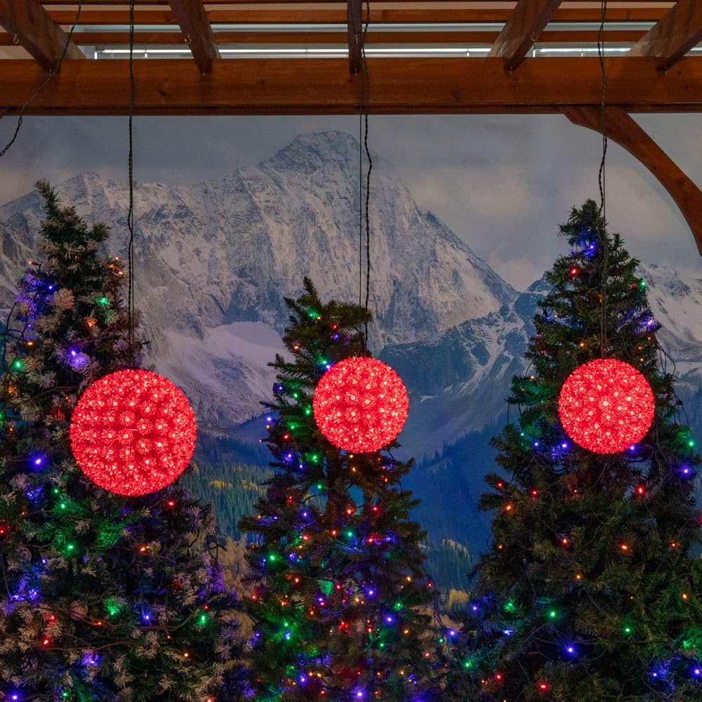 Novelty Lights side-mounted sphere outdoors demonstrating weather-resistant use