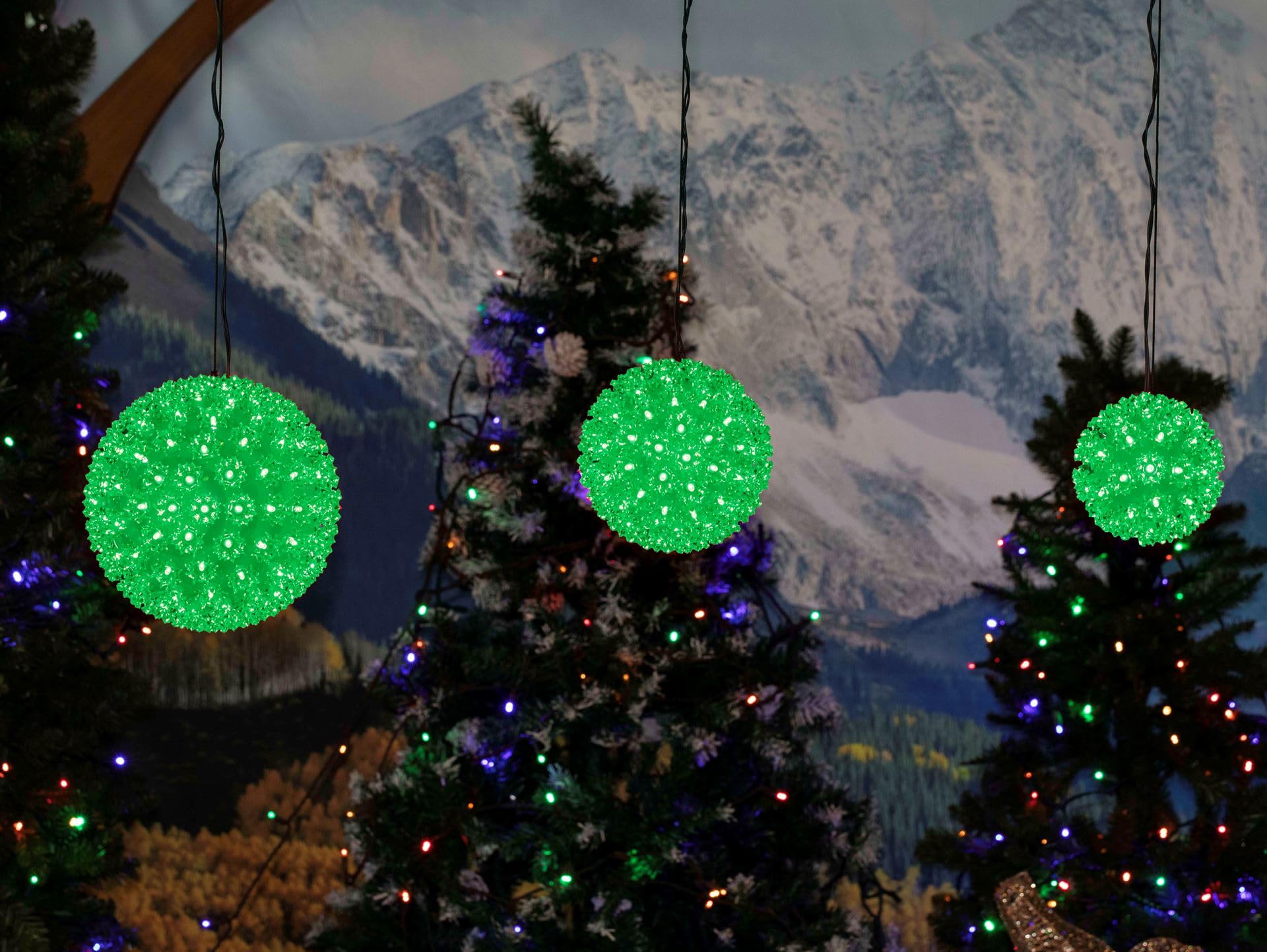 Novelty Lights beside a hand showing compact 6-inch size and easy hanging