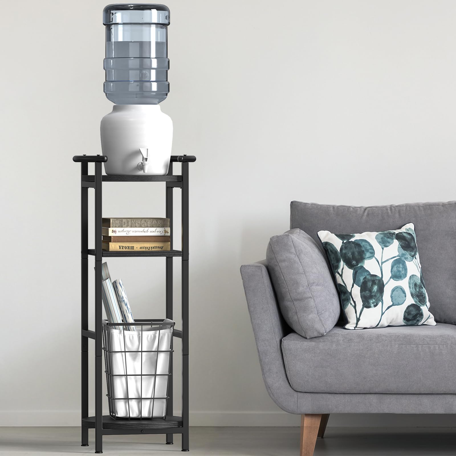 NOVIMANGO stand beside chair showing height and floor-space efficiency
