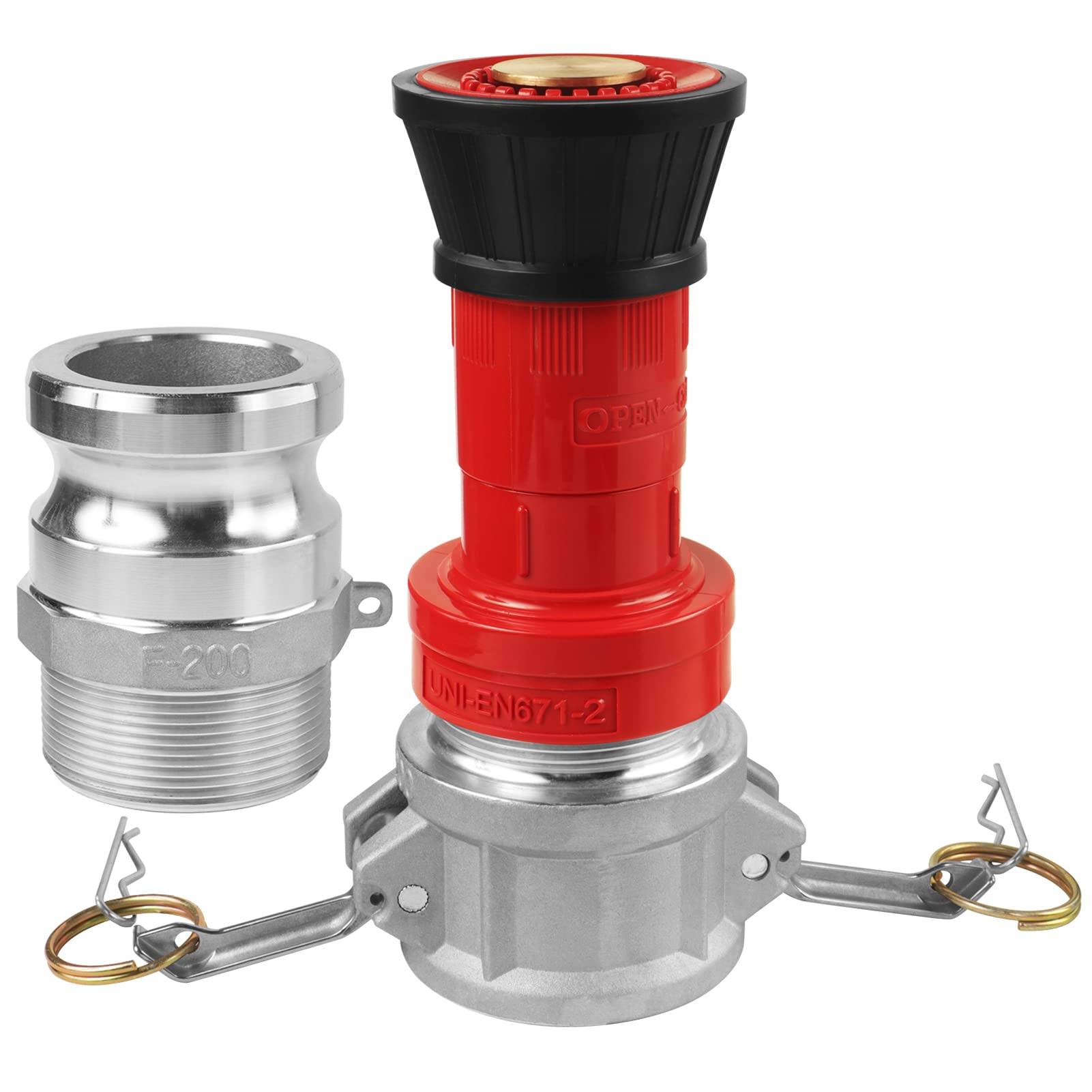 NOVINO front view of 2 inch NPSH nozzle showing full profile and connection