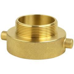 NOVINO adapter front view showing hydrant connection and clear fit