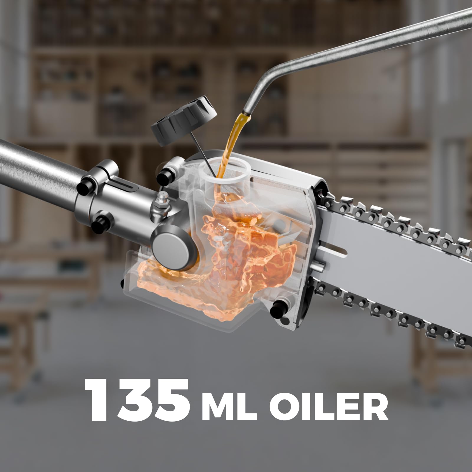 NovorikX fully extended pole illustrating 15-foot reach and scale advantage
