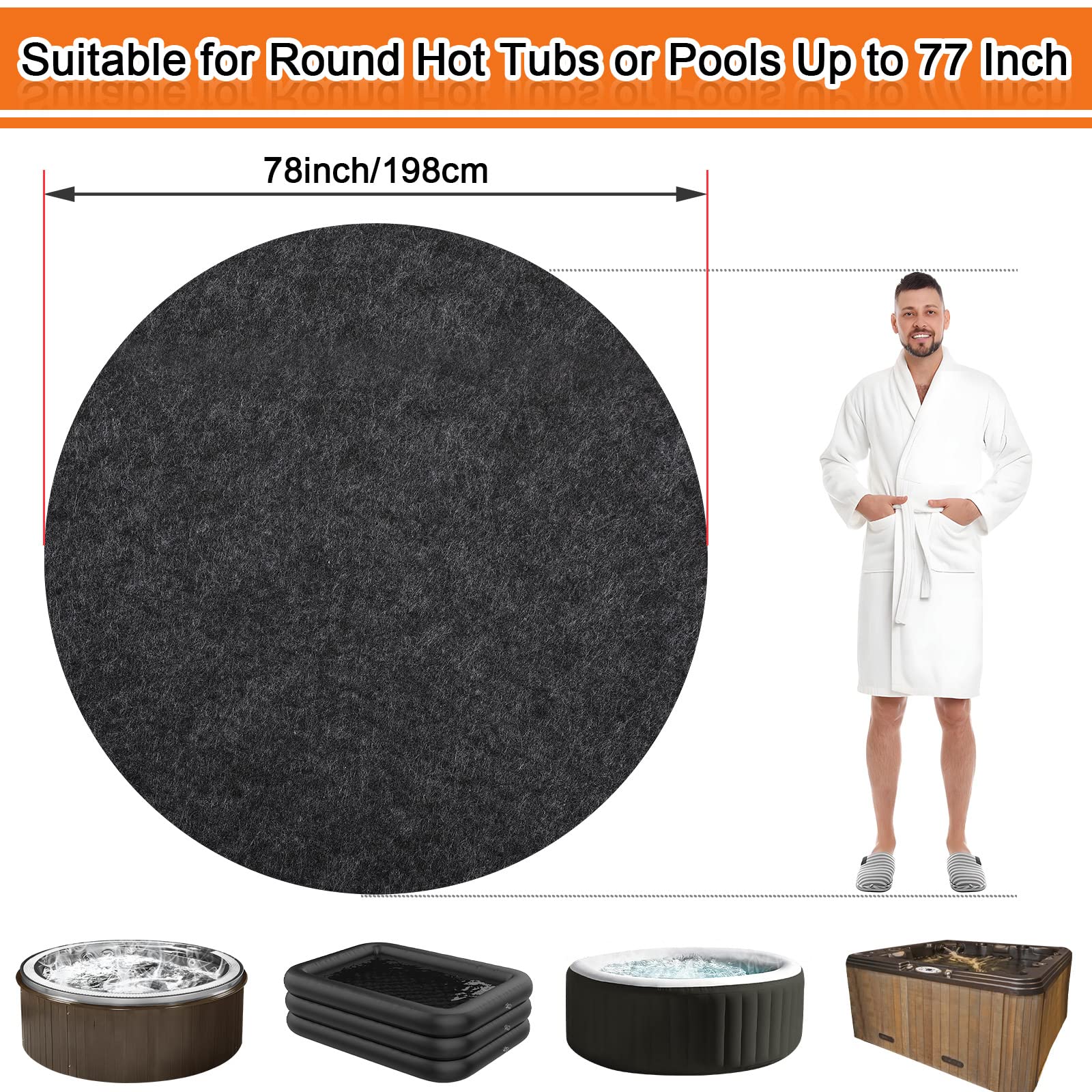 NOVWANG close-up felt texture absorbing water effectively