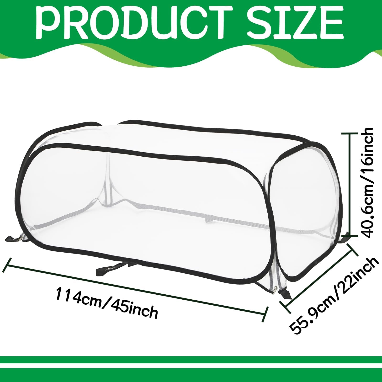 NOVWANG zippered side door open for quick access and convenient plant care