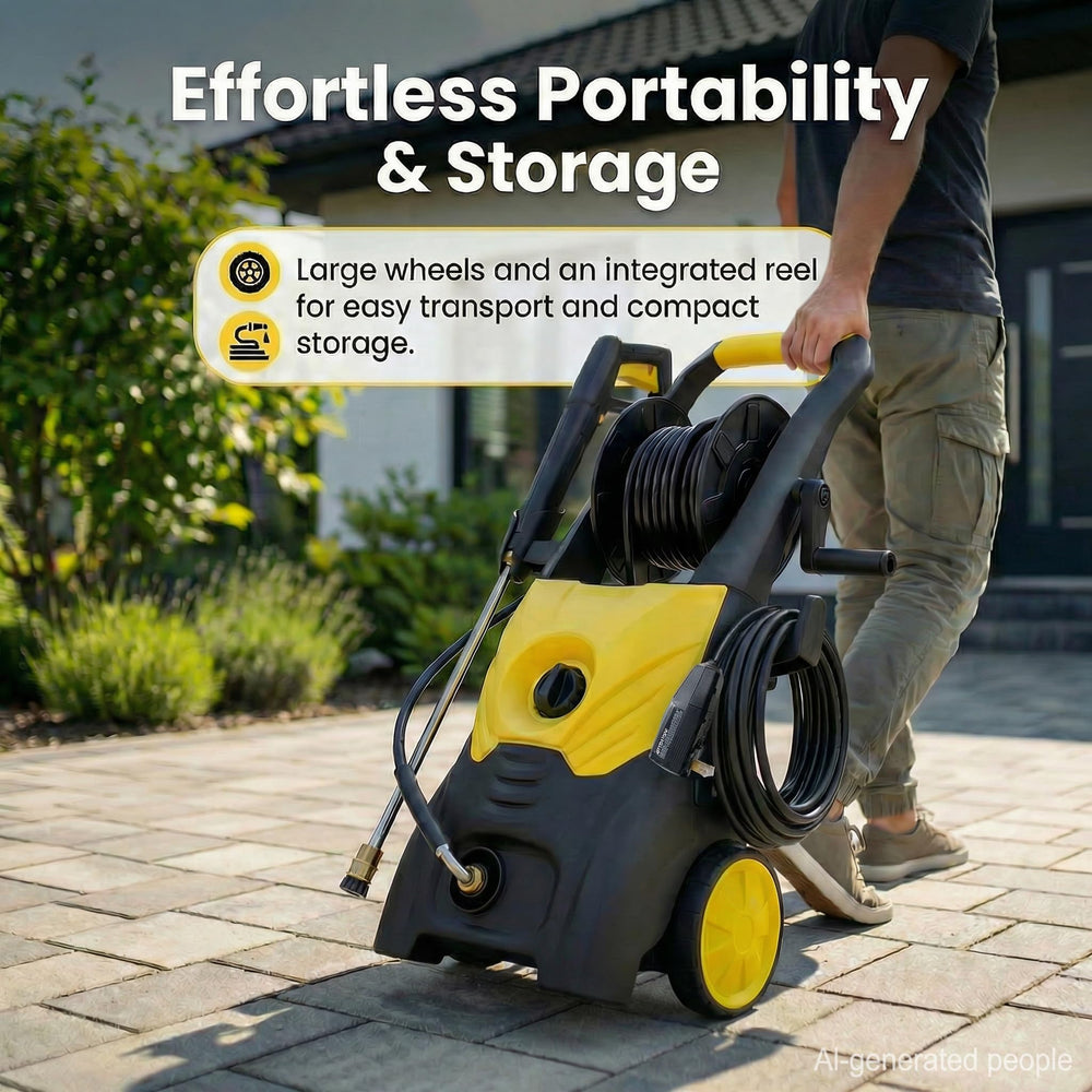 Nozzlpeak foam cannon with five quick-connect nozzles, expands cleaning versatility