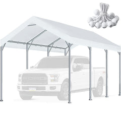 N\P front view of 10x20 canopy top showing full coverage and protection