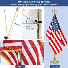 NQ aluminum eagle topper detail adds symbolic, lightweight elegance
