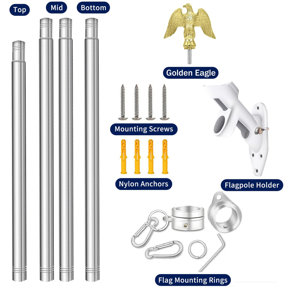 NQ package contents showing label, screws and mounting hardware for installation