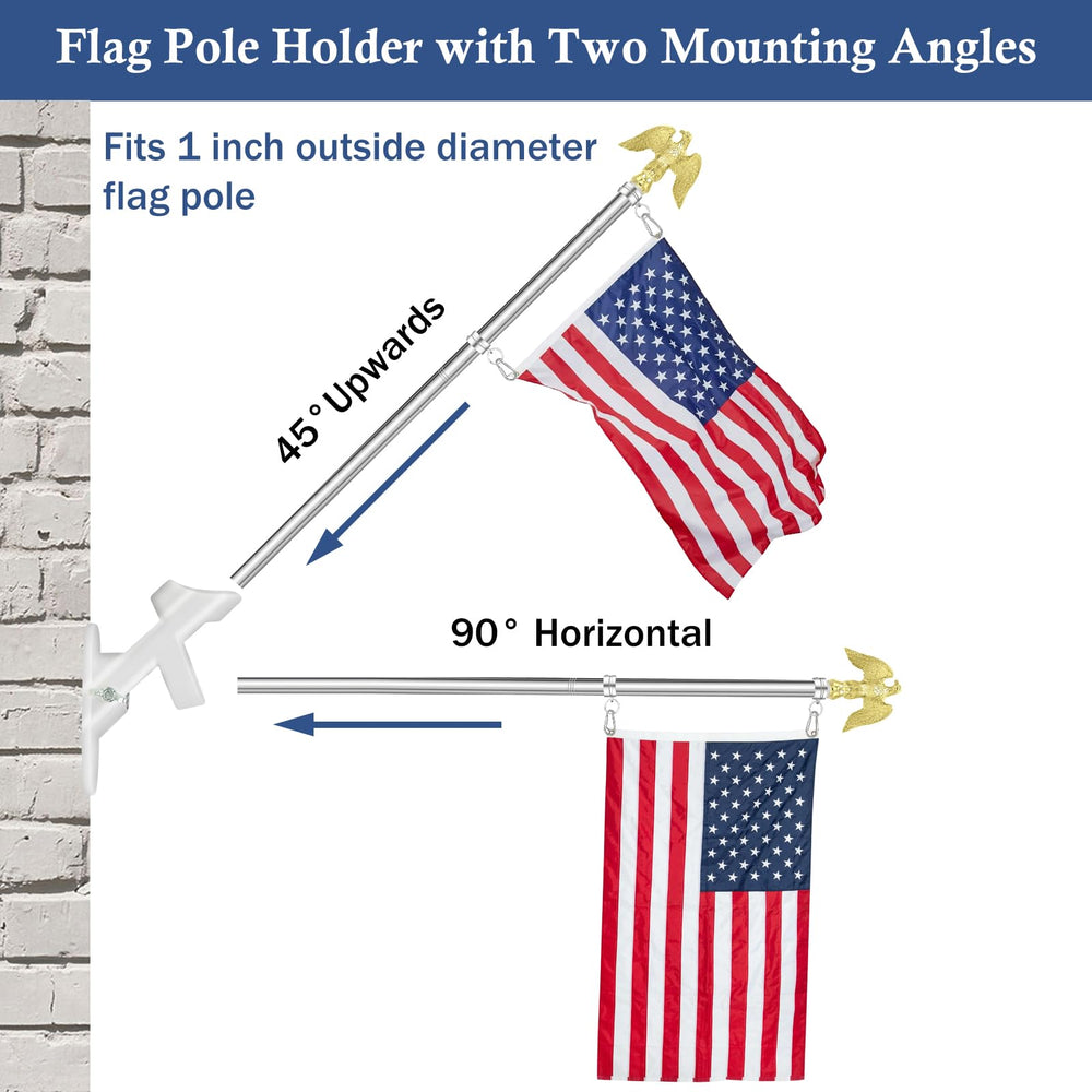 NQ aluminum pole holder tilted at 45 degrees showing secure mounting option