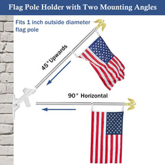 NQ aluminum pole holder tilted at 45 degrees showing secure mounting option