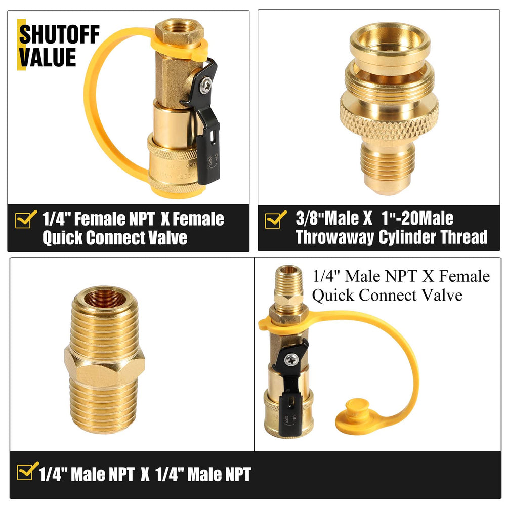 NQN 3/8 flare connection showing compatibility with common grill fittings