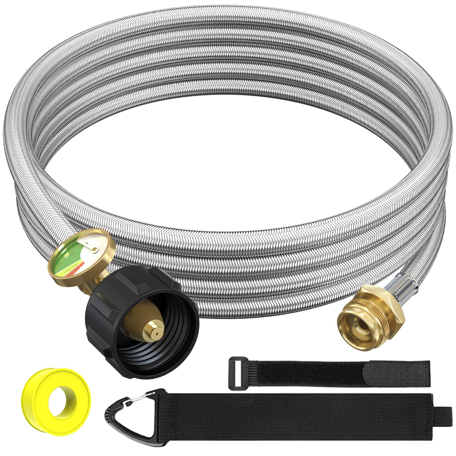 NQN front kit view showing hose and accessories for reliable tank conversion