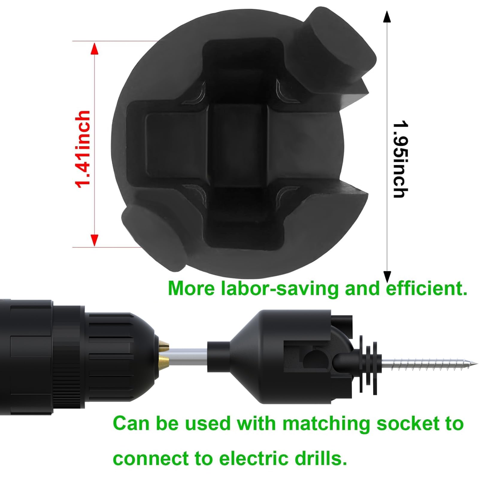 NQN ring holding polywire and tape, preventing abrasion and shorts