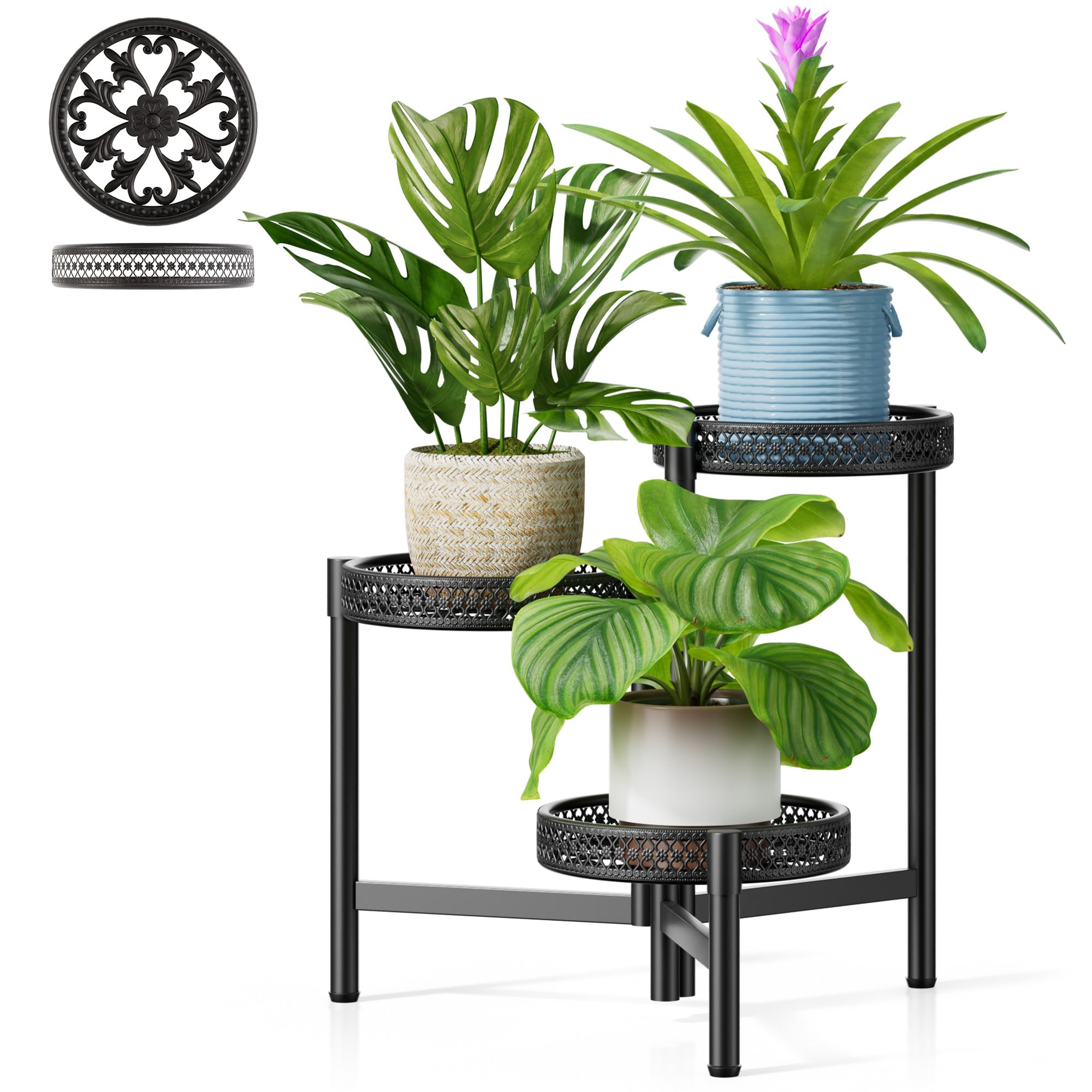 NQW BlackWave front view showing three-tier organization and neat plant display benefit