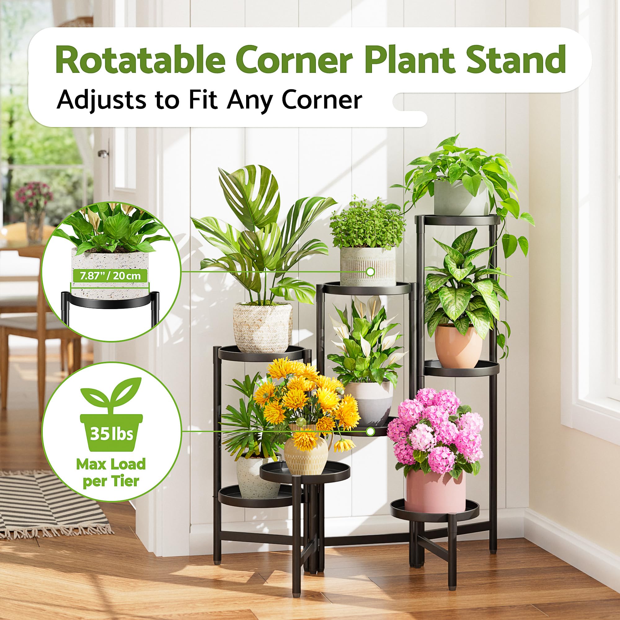 NQW close-up of 7.9-inch tray with double rim securing pots and preventing spills