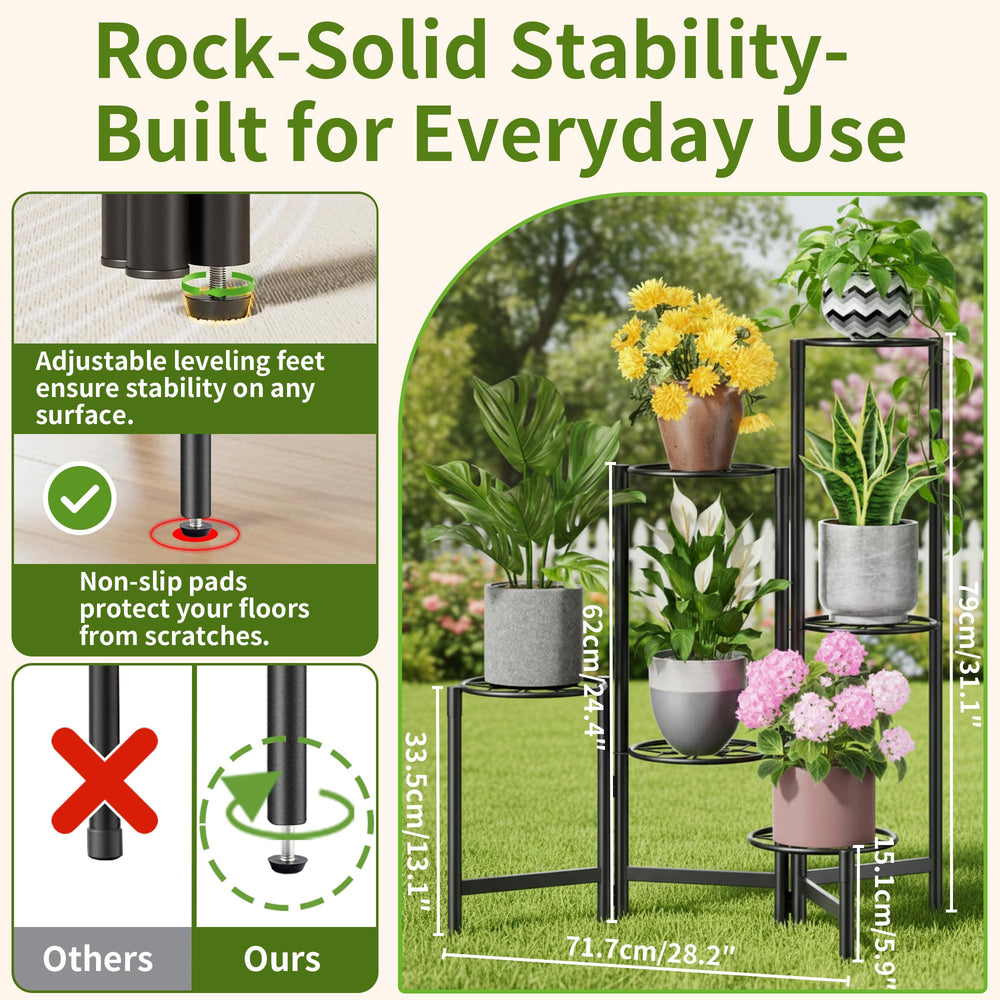 NQW folded plant rack compact profile for easy storage and transport