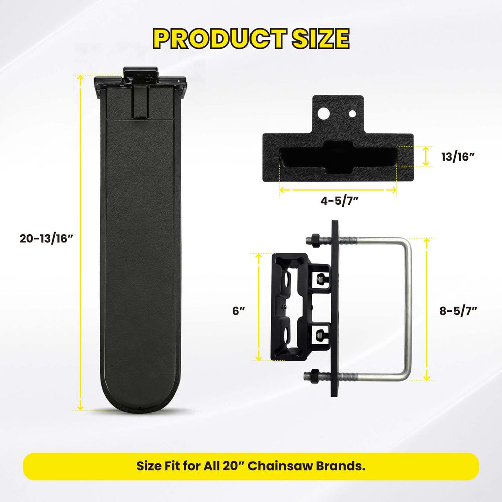 Nrovonis size comparison with a 20 inch chainsaw for fit assurance