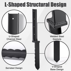 Nrspp H-shaped frame angle showing sturdy steel design and stability