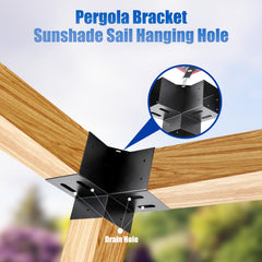Nrspp bracket mounted on 4x4 post demonstrating secure joinery
