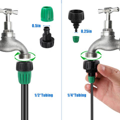 NRWRTY main tubing and distribution layout demonstrating organized irrigation