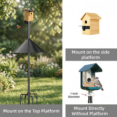 NSYOOMH five-prong base driven into ground for secure anchoring