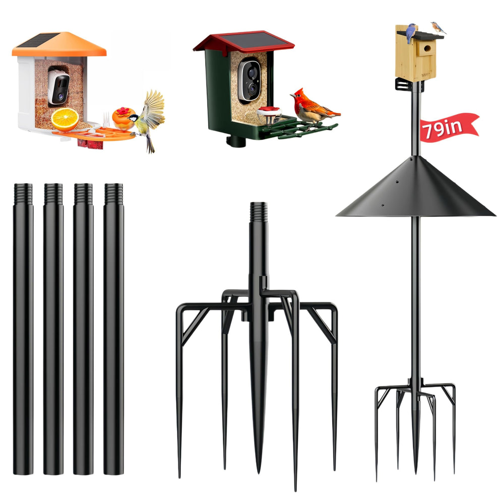 NSYOOMH front view of full assembled pole showing stability and height