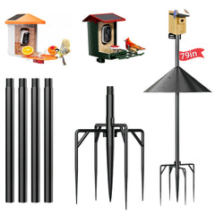 NSYOOMH front view of full assembled pole showing stability and height